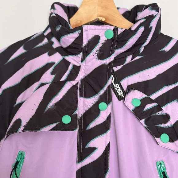 ASOS 4505 Ski Suit One Piece Snowsuit Purple Retro Stirrup Women’s US 8 - Picture 5 of 15